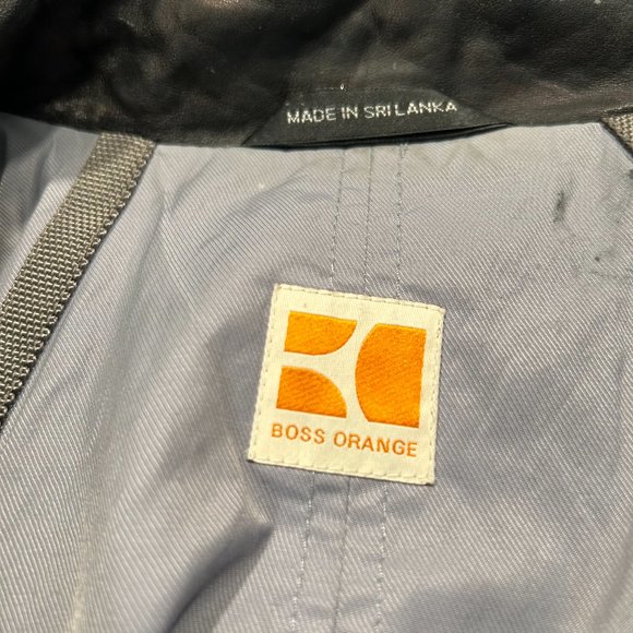 Hugo Boss Orange Leather Jacket - Mens Small - Picture 5 of 5